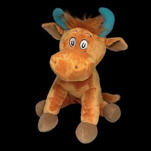 Dr. Seuss Kohl’s Cares Bull Plush Stuffed Animal 12 in Orange Blue Horns